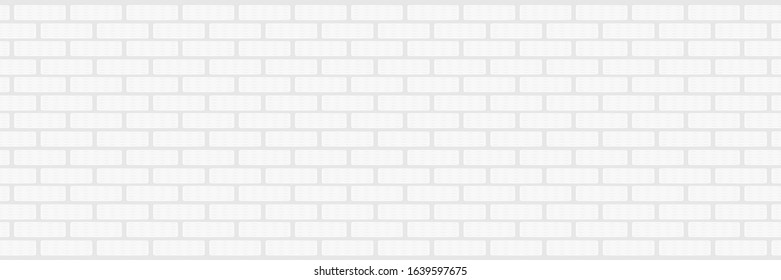 White brick wall panorama abstract background textures vector illustration graphic design 