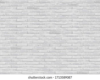 White brick wall pattern seamless background.