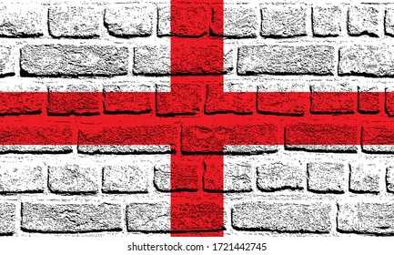 pared de ladrillo blanco con líneas rojas cruzando, para fondo o papel pintado.eps 10