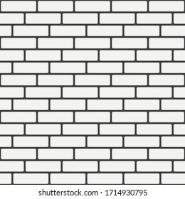 White brick wall seamless background. Modern style. Vector illustration.