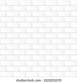 White brick wall. Seamless pattern