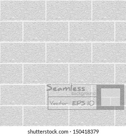 White brick wall. Seamless pattern. 