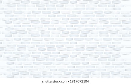 La textura de la pared de ladrillo blanco es perfecta. Patrón de pared de ladrillo blanco vectorial. Fondo de pared de ladrillo claro realista. Fondo interior de pared de ladrillo gris y blanco. Ilustración del vector EPS10.