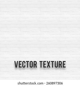 White Brick Wall Seamless Texture. Vector Illustration EPS 10.