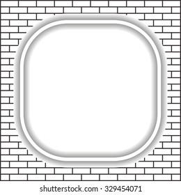 White brick wall.  seamless texture   Modern design flat style icon