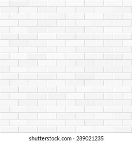 White Brick Wall Seamless Vector Illustration