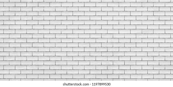 White brick wall with stains texture or background and copy space for display of content design for advertisement product. Vector illustration