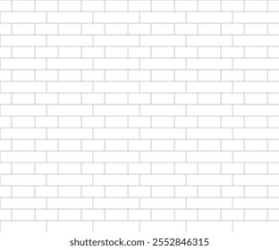 White brick wall texture background vector. English Bond Tiles pattern vector. Brick wall hatch pattern.