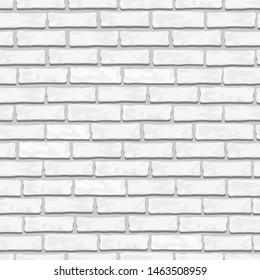 White brick wall texture seamless vector illustration.brick seamless texture.Eps10 Vector