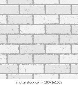 Tapa de pared de ladrillo blanco sin inconvenientes.Ilustración vectorial