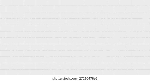 Textura de pared de ladrillo blanco, patrón de revestimiento sin costuras para decoración de interiores, salpicadura de cocina, panel de plástico, diseño de construcción al aire libre. Fondo mínimo Abstractas, ilustración plana de Vector