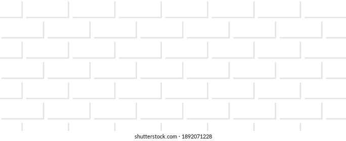 White brick wall vector illustration. Stone wall background. Vintage bricks pattern for wallpaper design. Seamless vector texture.