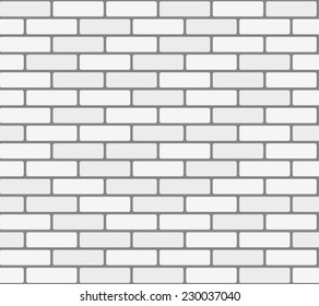 White Brick Wall. Vector, Seamless Texture