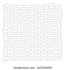 White brick wall vector texture