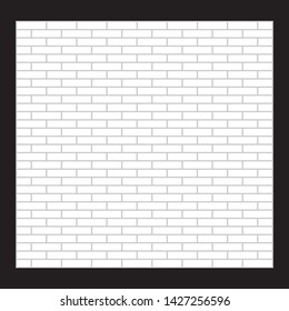 White brick wall, vector texture
