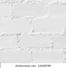 White Brick Wall,vector / Seamless