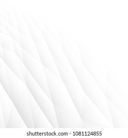 White bright abstract vector background with polygon shapes. 
