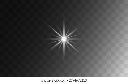 white bright light effect on transparent background
for illustration and design