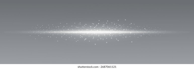 White bright light line and flash effect.
