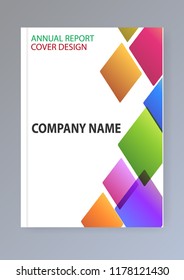 White brochure annual report leaflet flyer template polygon design book cover layout with abstract business presentation a4 size.Vector element illustration.
