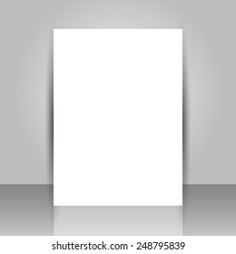 White Brochure Flyer design layout template on gray background. Brochure template for your design.