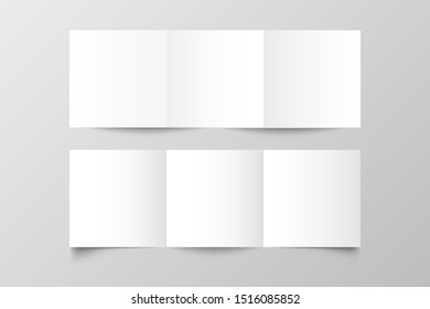 White brochure template. Fold into three parts.