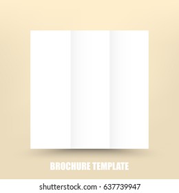 White brochure template on a light background.