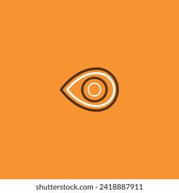 ojo blanco y marrón delante del fondo