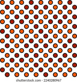 White, brown, and orange pastel polka Dot pattern background. Vector illustration.