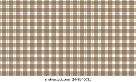 White and brown plaid pattern classic background