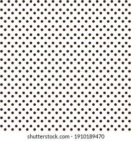 White and brown Polka Dot seamless pattern. Vector background.