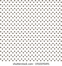 White and brown Polka Dot seamless pattern. Vector background.