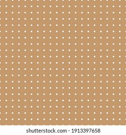 White and brown Polka Dot seamless pattern. Vector background.