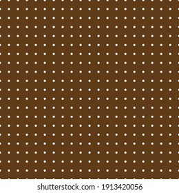 Patrón sin fisuras de Polka Dot blanco y marrón. Para manteles, ropa, camisas, vestidos, papel, ropa de cama, mantas, edredones y otros productos textiles. Fondo vectorial.