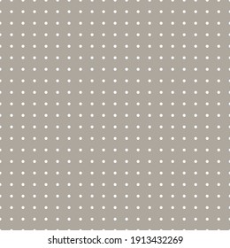 Patrón sin fisuras de Polka Dot blanco y marrón. Para manteles, ropa, camisas, vestidos, papel, ropa de cama, mantas, edredones y otros productos textiles. Fondo vectorial.
