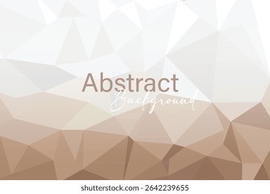 White brown polygon abstract background design. Abstract low-poly background design art with vibrant color shade