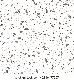 White and Brown Terrazzo Stone Texture Seamless Pattern Design