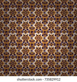 White, brown and yellow printable package decorative elements. Oriental, mystic, alchemy pattern. Vector flower Mandala seamless pattern. Coloring page template. Vector illustration.
