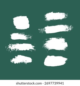 Marcas de pincel blancas. Dibujado a mano grunge textura trazo de pincel y grunge pinceles colección