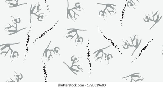 White Brush Nahtlose Blob Scribble Trendy Design. Kreuz Random Bleistift Weiße kleine Illustration. Trendy Abstraktes Doodle Design. Monochrome Tinte