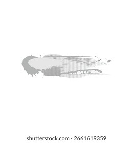White brush stroke abstract element decoration