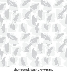 White Brush Stroke Camouflage abstract seamless pattern background suitable for fashion textiles, graphics