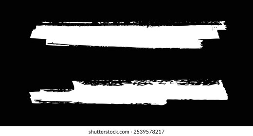 White brush stroke finger isolated on black background. Royalty high-quality free stock photo image of white abstract stroke. Watercolor ink brush stroke, Grunge Brushes, Grunge paint effects