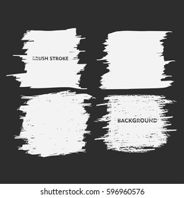 white brush stroke frame set.flat abstract background for text. design element. boxes shape