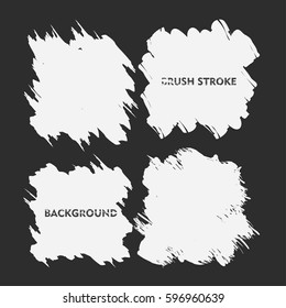 white brush stroke frame set.flat abstract background for text. design element. boxes shape