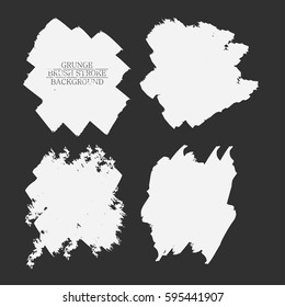 white brush stroke frames set, flat abstract background for text. design element. boxes shape.