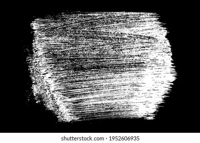 Golpe de pincel blanco aislado en negro. Placa de tinta. Pintar gotas. Imagen generada digitalmente. Elementos de diseño de vectores, ilustración, EPS 10.