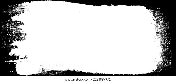 Weißer Pinselstrich einzeln auf Hintergrund. Malerpinselstrich, Vektorgrafik für weiße Farbfarbe, Grunge Design-Element, Schmutzbanner, Aquarellfarben-Design, schmutzige Textur. Trendiger Pinselstrich, Vektorgrafik