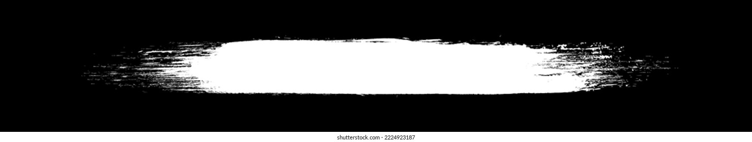 White brush stroke isolated on background. Paint brush stroke vector for white ink paint, grunge design element, dirt banner, watercolor design, dirty texture. Trendy brush stroke, vector illustration