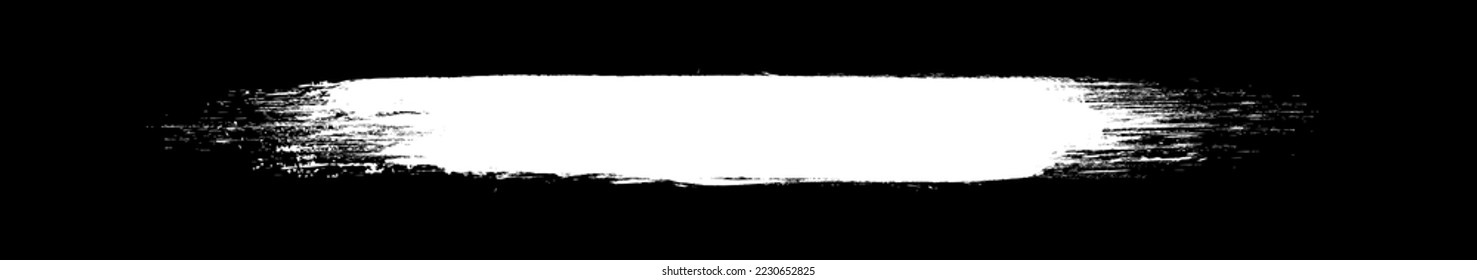 Golpe de pincel blanco aislado en el fondo. Vector de trazo de pincel para pintura de tinta blanca, elemento de diseño de grunge, banner de suciedad, diseño de acuarela, textura sucia. Icono de pincel de moda, ilustración vectorial